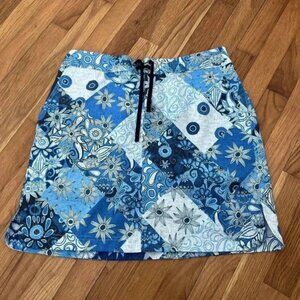 Ripskirt Women's Skirt Blue Floral Size Large